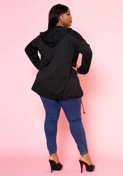 Plus Size Zip Front Hooded Jacket -Asoph Sales Shop 2022497 001 4