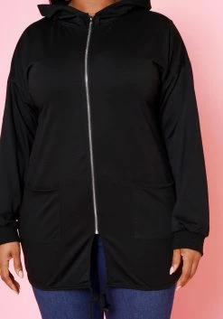 Plus Size Zip Front Hooded Jacket -Asoph Sales Shop 2022497 001 5