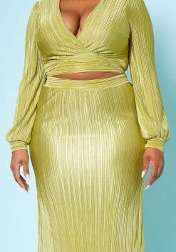 Plus Size Metallic Pleated Two Piece Set -Asoph Sales Shop 2022510 001 5