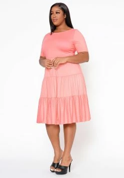 Plus Size Effortless Ruffled Fit & Flare Dress -Asoph Sales Shop 2022516 001 1
