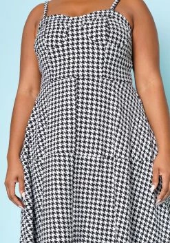 Plus Size Houndstooth Print Maxi Dress -Asoph Sales Shop 2022520 001 5