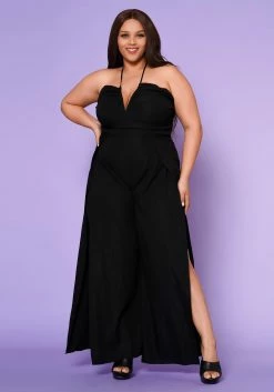 Plus Size Inresistable Tall Flare Leg Jumpsuit -Asoph Sales Shop 2022556 001 2