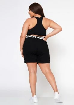 Plus Size Checkered Belt Utility Cargo Shorts 8 Plus Size Checkered Belt Utility Cargo Shorts -Asoph Sales Shop 2022560 001 3