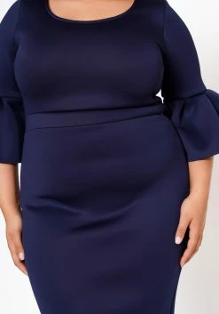 Plus Size Form Fitting Scuba Dress -Asoph Sales Shop 2022565 003 6