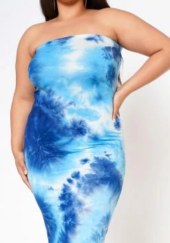 Plus Size Tie Dye Tube Maxi Dress -Asoph Sales Shop 2022576 002 4