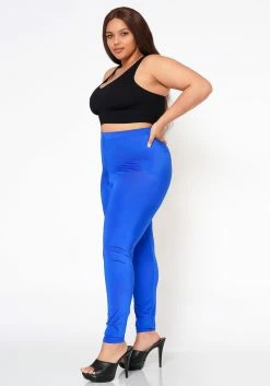 Plus Size Posh Stretch Satin Slim Pants -Asoph Sales Shop 2022581 002 4