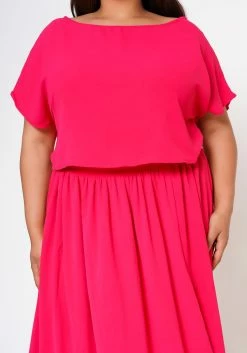 Plus Size Sincere Crop Blouse & Flare Maxi Skirt Set -Asoph Sales Shop 2022594 002 5