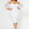 Plus Size Romantic Off Shoulder Ruched Midi Dress