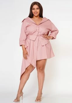 Plus Size Fashion Statement Button Front Dress -Asoph Sales Shop 2022601 001 1