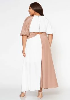 Plus Size Color Splice Fit & Flare Maxi Dress -Asoph Sales Shop 2022602 001 4