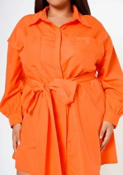 Plus Size Button Front Collar Shirt Dress -Asoph Sales Shop 2022607 001 5