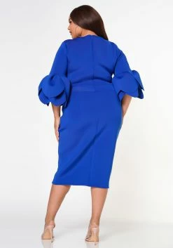 Plus Size Elegant Form Fitting Midi Dress -Asoph Sales Shop 2022614 004 4