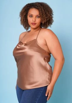 Plus Size Satin Cowl Neck Cami Top -Asoph Sales Shop 2022628 002 4