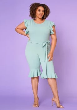 Plus Size Occasional Biker Romper -Asoph Sales Shop 2022643 004 2