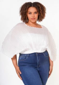 Plus Size Pleated Dolman Sleeve Top -Asoph Sales Shop 2022648 002 3