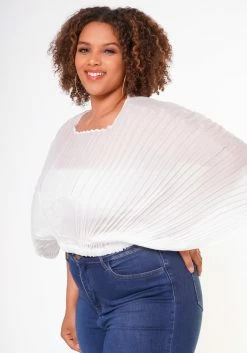 Plus Size Pleated Dolman Sleeve Top -Asoph Sales Shop 2022648 002 4
