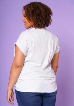 Plus Size Summer Shoulder Tee -Asoph Sales Shop 2022655 001 3