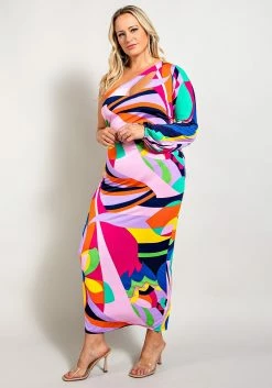 Plus Size One Shoulder Cut Out Dress -Asoph Sales Shop 2022656 001 5