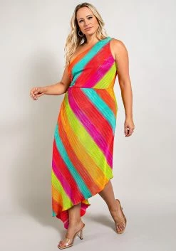 Plus Size Asymmetric One Shoulder Dress -Asoph Sales Shop 2022664 001 3