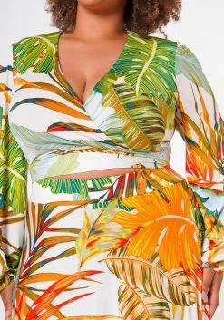 Plus Size Summer Leaf Two Piece Set -Asoph Sales Shop 2022666 001 5