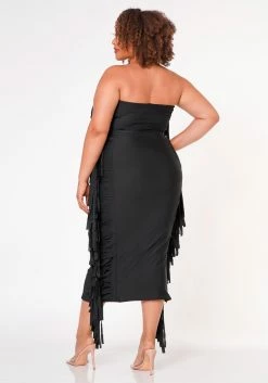 Plus Size Side Fringe Hem Bodycon Tube Dress -Asoph Sales Shop 2022671 001 3