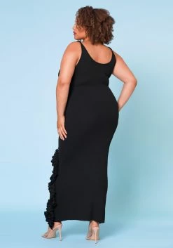 Plus Size Ruffle Detail Cami Bodycon Dress -Asoph Sales Shop 2022672 001 3