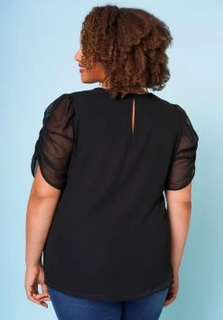 Plus Size Ruched Sleeve Shirt -Asoph Sales Shop 2022680 001 3